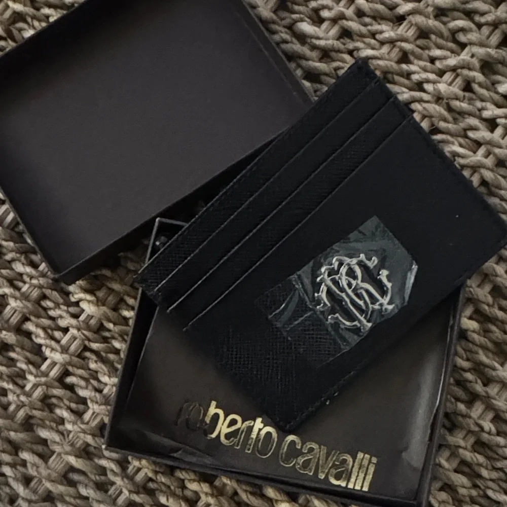 Roberto Cavalli Black Wallet with card slots